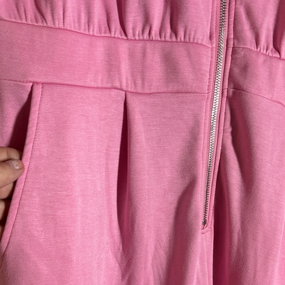 Pink Zip-Front Jumpsuit - Picture 6 of 11